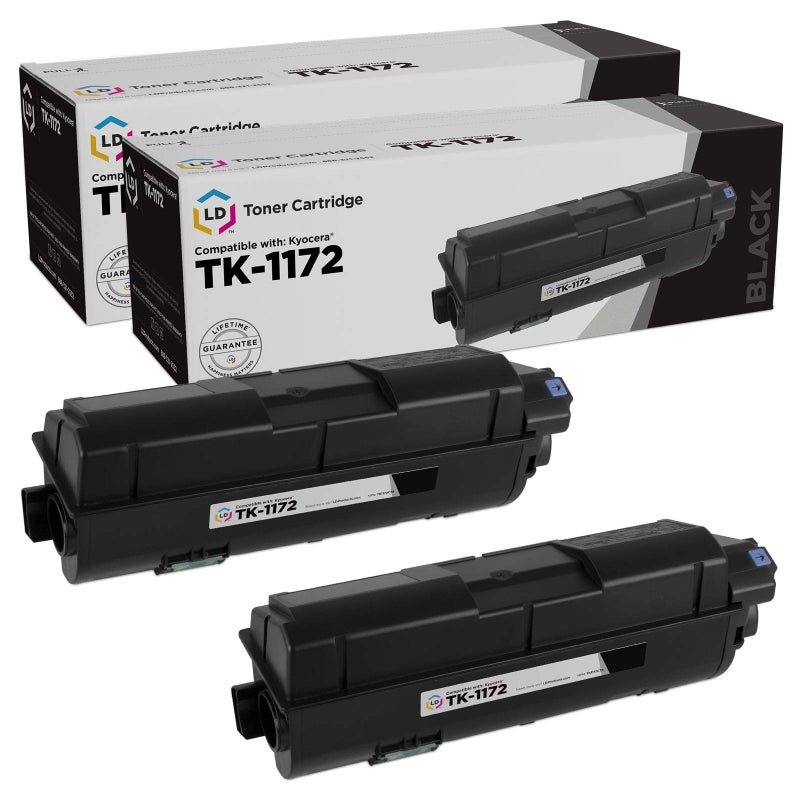 LD Compatible Toner Cartridge Replacement for Kyocera TK-1172 (2 Pack - Black) Compatible with The Following Kyocera Printer Models M2540d M2640idw M2040dn M2540dw - Image 1